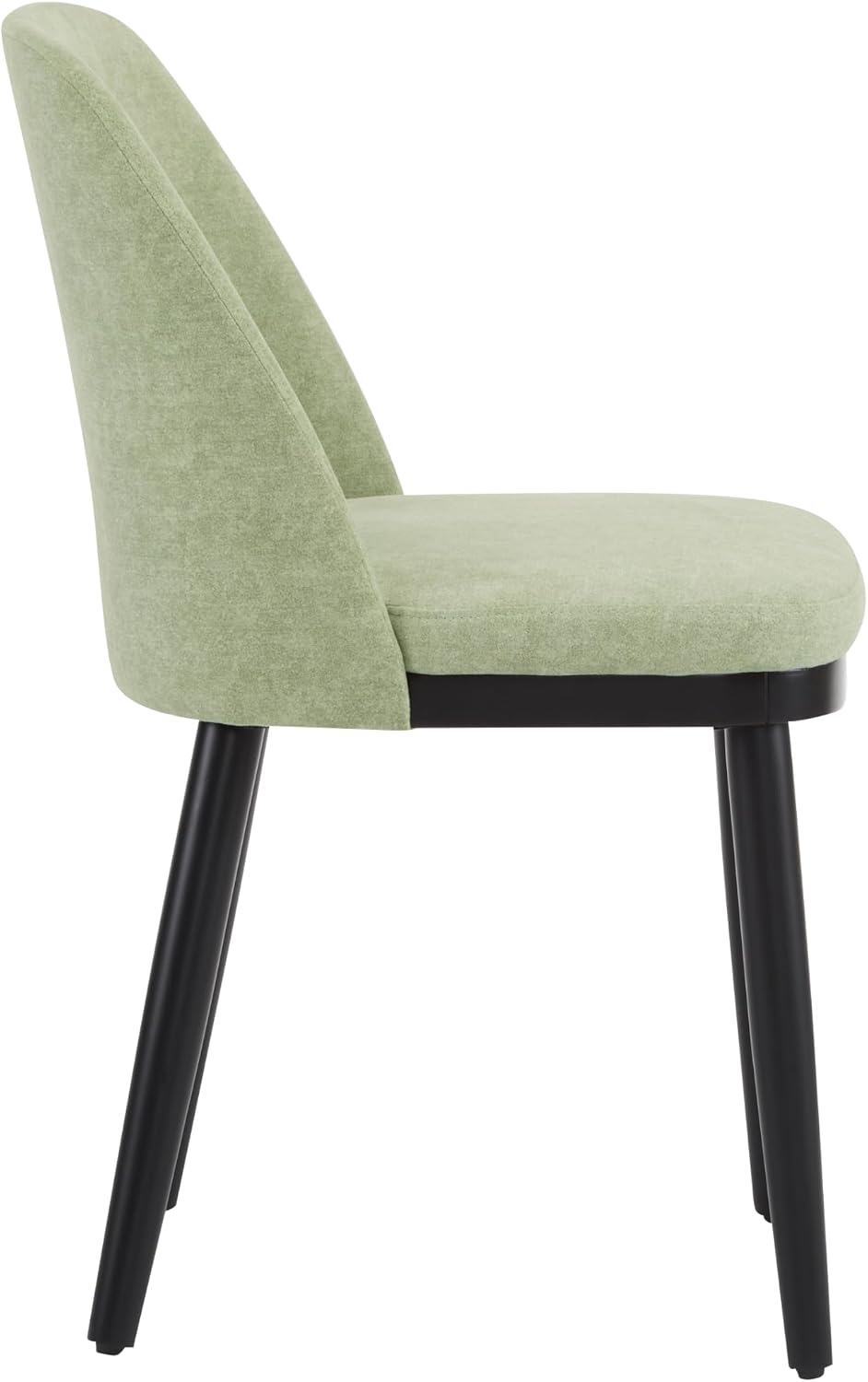 Christopher Knight Home Set of 2 Ringo Fabric Upholstered Dining Chairs, Rubberwood Frame, Curved Backrest, Foam-Filled Cushion, Armless Accent Chair/Side Chair for Dining Room/Kitchen, Mint+Black