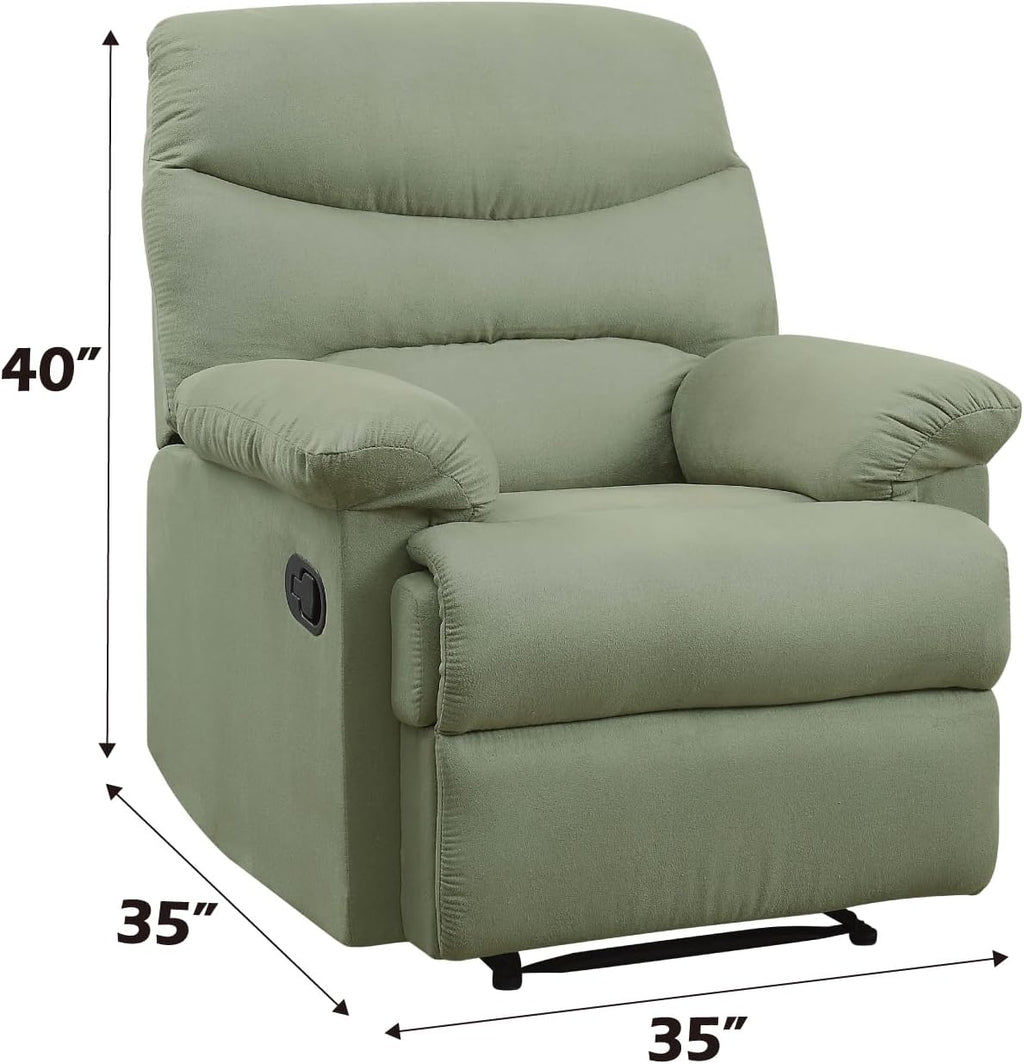 Acme Carell Furniture Recliner in Sage Microfiber