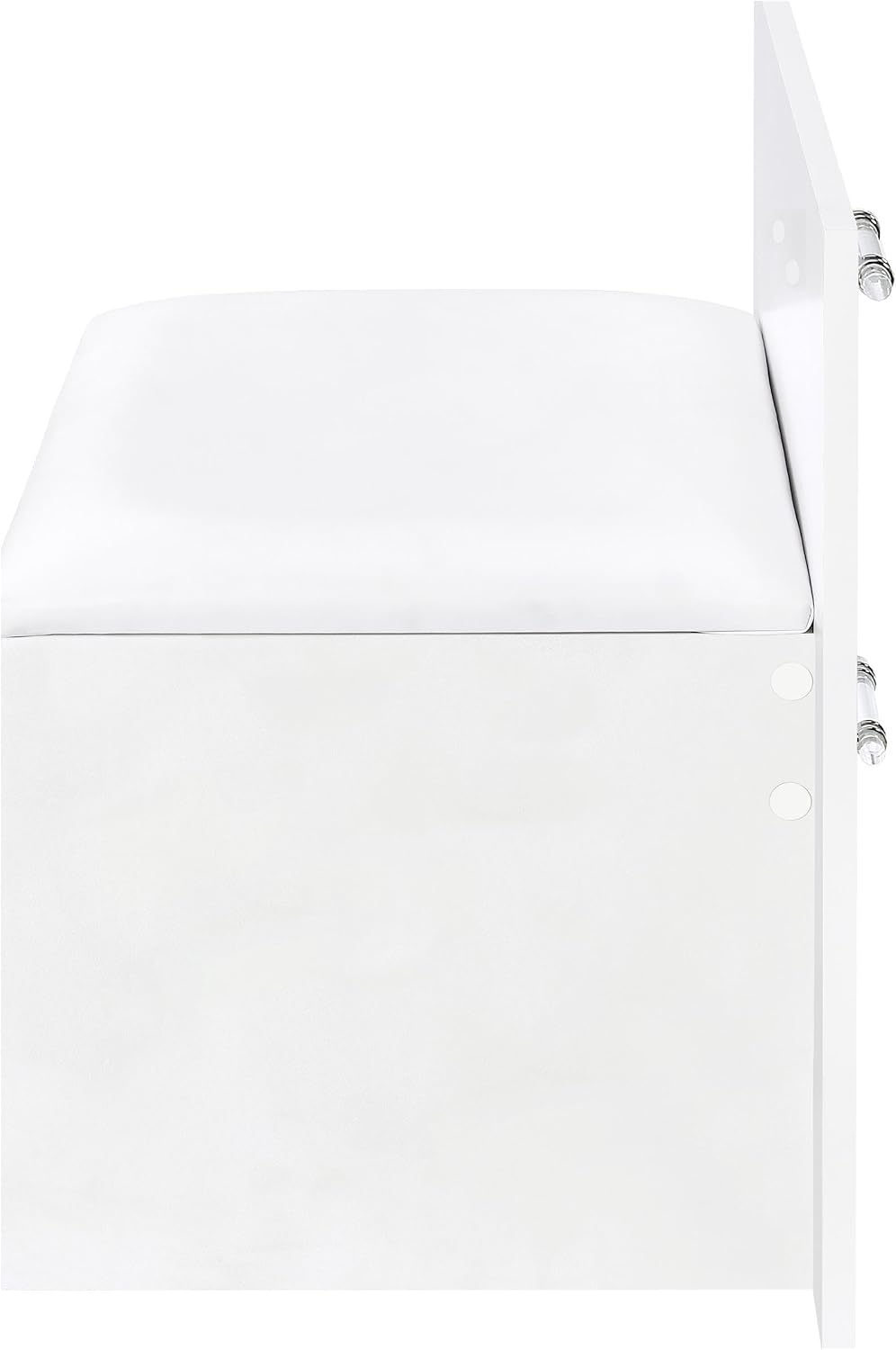 Coaster Home Furnishings Flora 2-Drawer Vanity Set with Led Mirror White High Gloss
