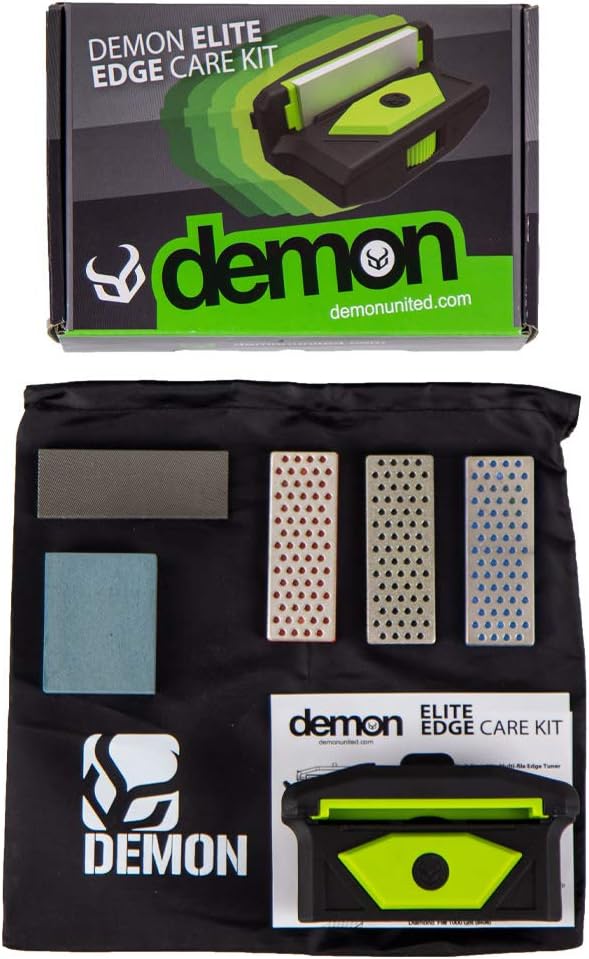 Demon Hyper Ski Tuning Kit & Snowboard Tune Kit with Iron, 1lb Wax Block & Base Cleaner and Elite X Ski and Snowboard Edge Tuner w/Side Edge Multi-Tool w/ 3 Diamond Files