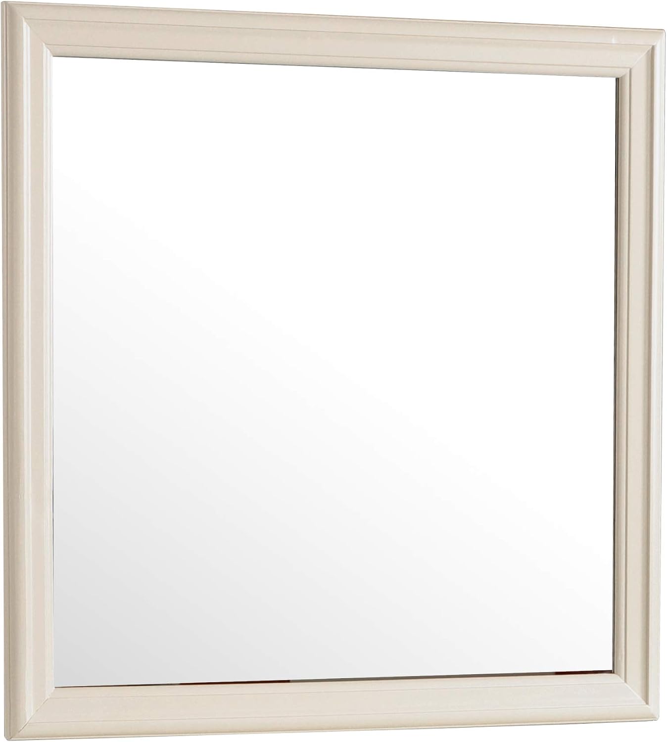 Glory Furniture Louis Phillipe Wood Veneer Bedroom Mirror in Beige