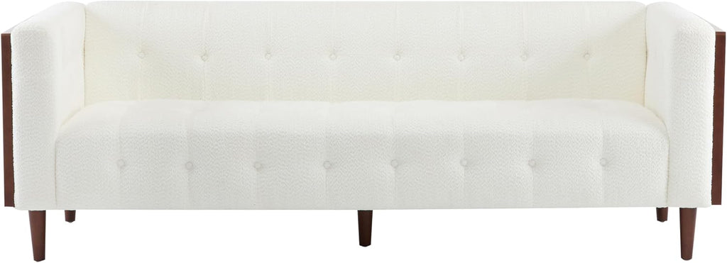 Christopher Knight Home Almab 82 Inches Sofa Couch, Cozy Couch Sofa, Boucle Upholstered 3-Seater Sofa, Wood Frame Couch, Comfy Couches for Living Room and Office, Modern Couch and Sofa, Beige