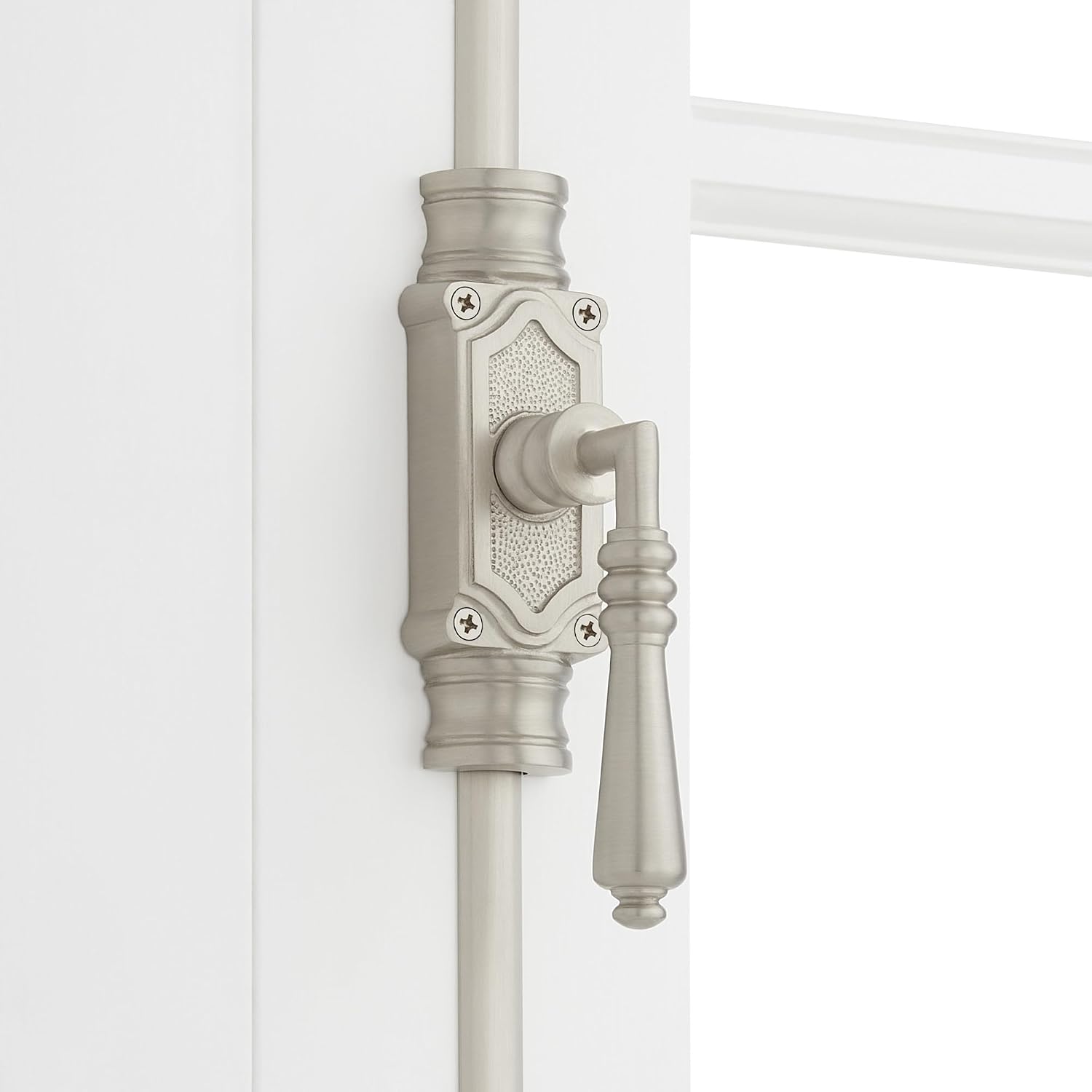Signature Hardware 955213-4.75 Romlain 72 Inch Tall Window Cremone Security Bolt - Brushed Nickel