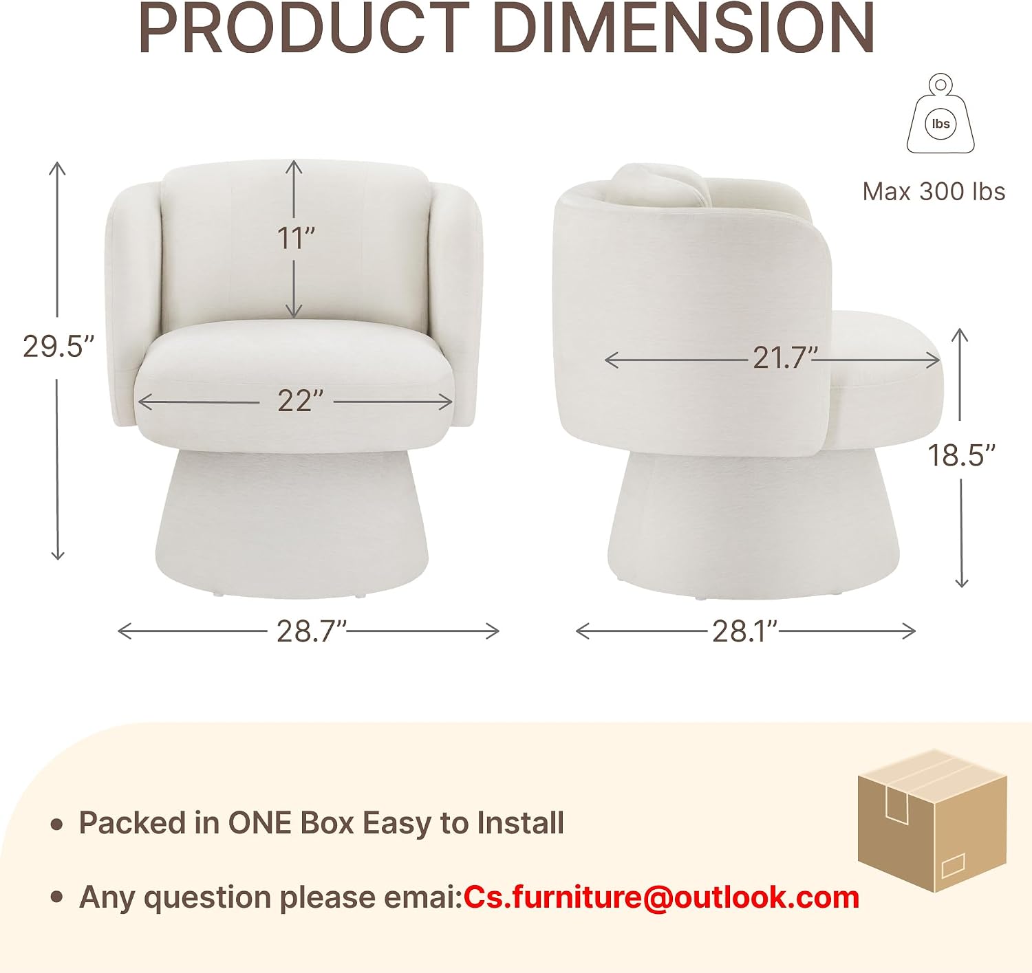 Swivel Barrel Chair Set of 2,360° Accent Chairs with Round Backrest,Upholstered Lounge Chair for Vanity,Living Room,Bedroom,Reading Nook,Linen