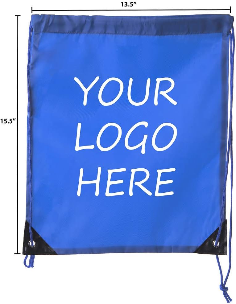 Mato & Hash Custom Bags With Your Logo | 50PK Promotional Drawstring Backpack - 50PK Royal CE2500