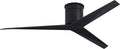 Matthews EKH-BK-BK Eliza Damp Rated 56' Flush Mount Ceiling Fan with Remote & Wall Control, DC Motor, Matte Black