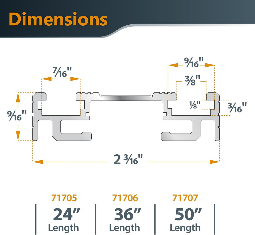 POWERTEC 72388 Circular Saw Track Plate with 24, 36, 50 Inch Straight Edge Clamps, Tool-Free Mounting System, Adjustable Fence for Fast and Accurate Cuts