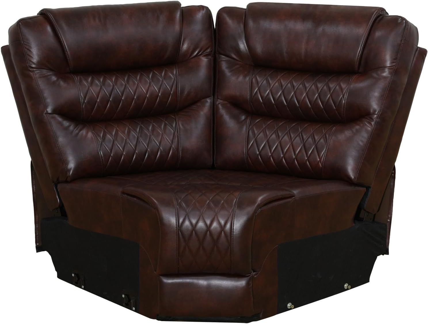 Reclining Sectional, Power Sectional Couch, Leather Sofa Set for Living Room, Comfy Home Theater Seating with USB 2.0 Charging Ports, LED Light Strips, Fold-Down Table & Cupholders (Brown, 3-Piece)