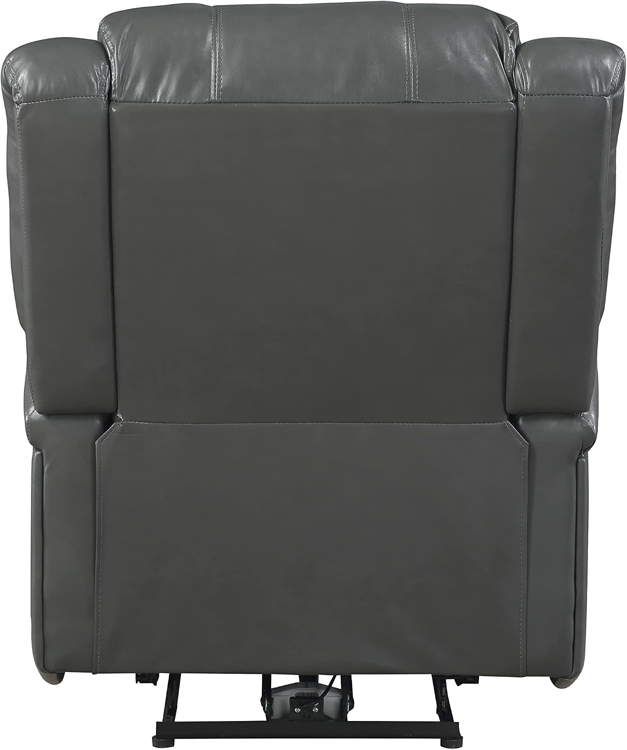Lexicon Power Reclining Chair, Faux Leather Recliner with One-Touch Power Control, Home Theater Seating, Wall Hugger Recliner Chair, Comfortable Seating for Living Room or Bedroom, Gray