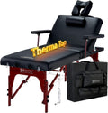 Master Massage 31' Montclair Salon Spa Beauty Therma Top Best Portable Massage Table Bed Couch Package with Deluxe Adjustable Headrest- Black Color WITH MEMORY FOAM