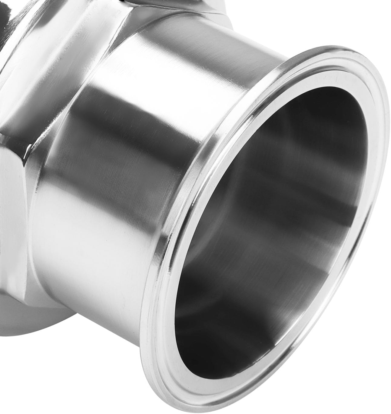 DERNORD 3 inch Tri-Clamp Clover Ball Valve Stainless Steel 304,PTFE Lined. (3 inch Tube OD)