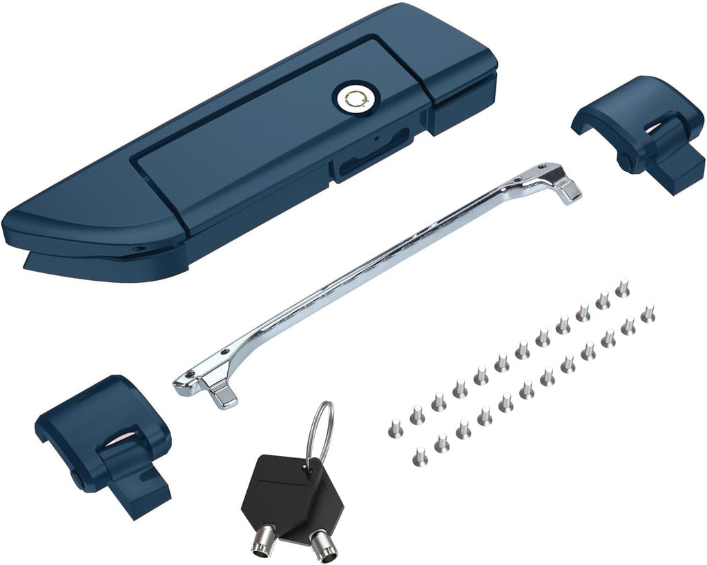 Tour Pack Latches for Harley,Tour Pack Trunk Lid Latch with Keys Fit for Harley Touring/Road King/Road Glide/Street Glide/Electra Glide/Ultra-Classic 2014+ Bright Billiard Blue