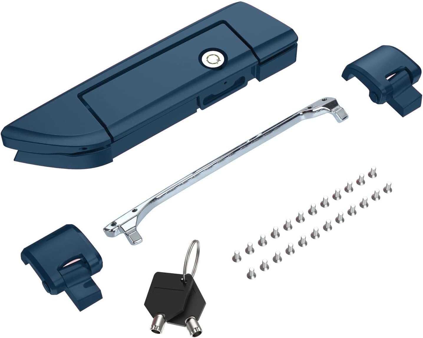 Tour Pack Latches for Harley,Tour Pack Trunk Lid Latch with Keys Fit for Harley Touring/Road King/Road Glide/Street Glide/Electra Glide/Ultra-Classic 2014+ Bright Billiard Blue