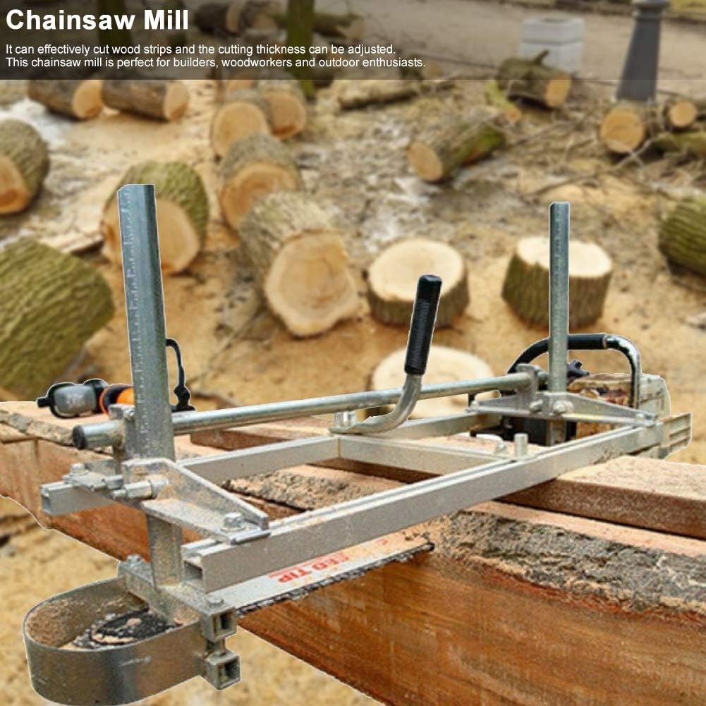 Aluminum Steel Plate Portable Chainsaw Mill Lumber Cutting Tool 14in-24in Chain Saw Woodworking Efficient Builders Outdoor Enthusiasts