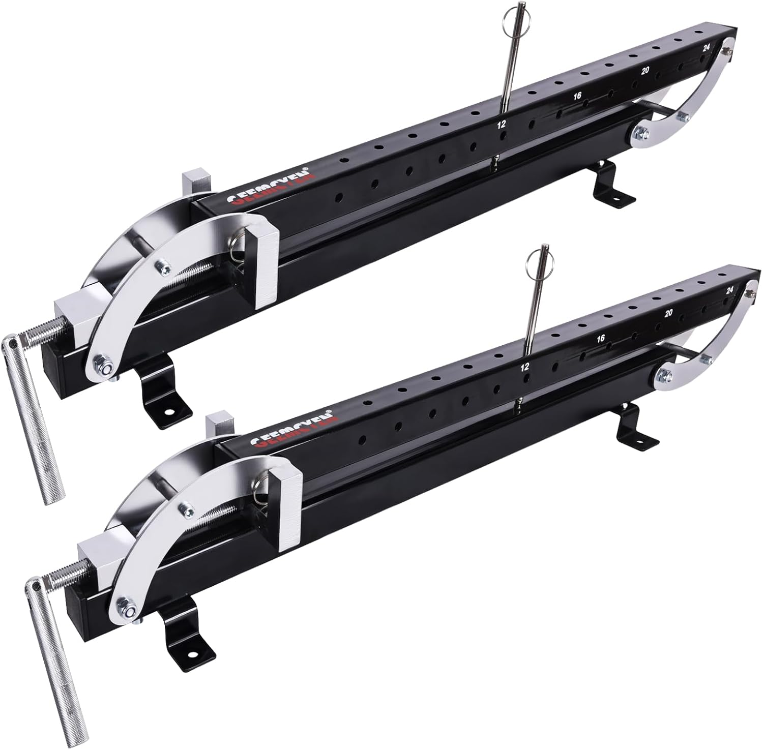 24 inch Panel Clamps 2 Pack,4-Way Pressure Steel Panel Clamps for Board Cabinet, Tabletops, Woodwork and Cabinet Making, Adjustable parallelogram Couplers, Cutting Board Clamps For Precision Projects