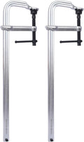 24″ Heavy-Duty F Clamps 2-Pack – Drop Forged Steel Bar Clamps with 5-1/2″ Throat Depth, All-Steel Welding & Woodworking Clamps, 1400 LB Load Capacity