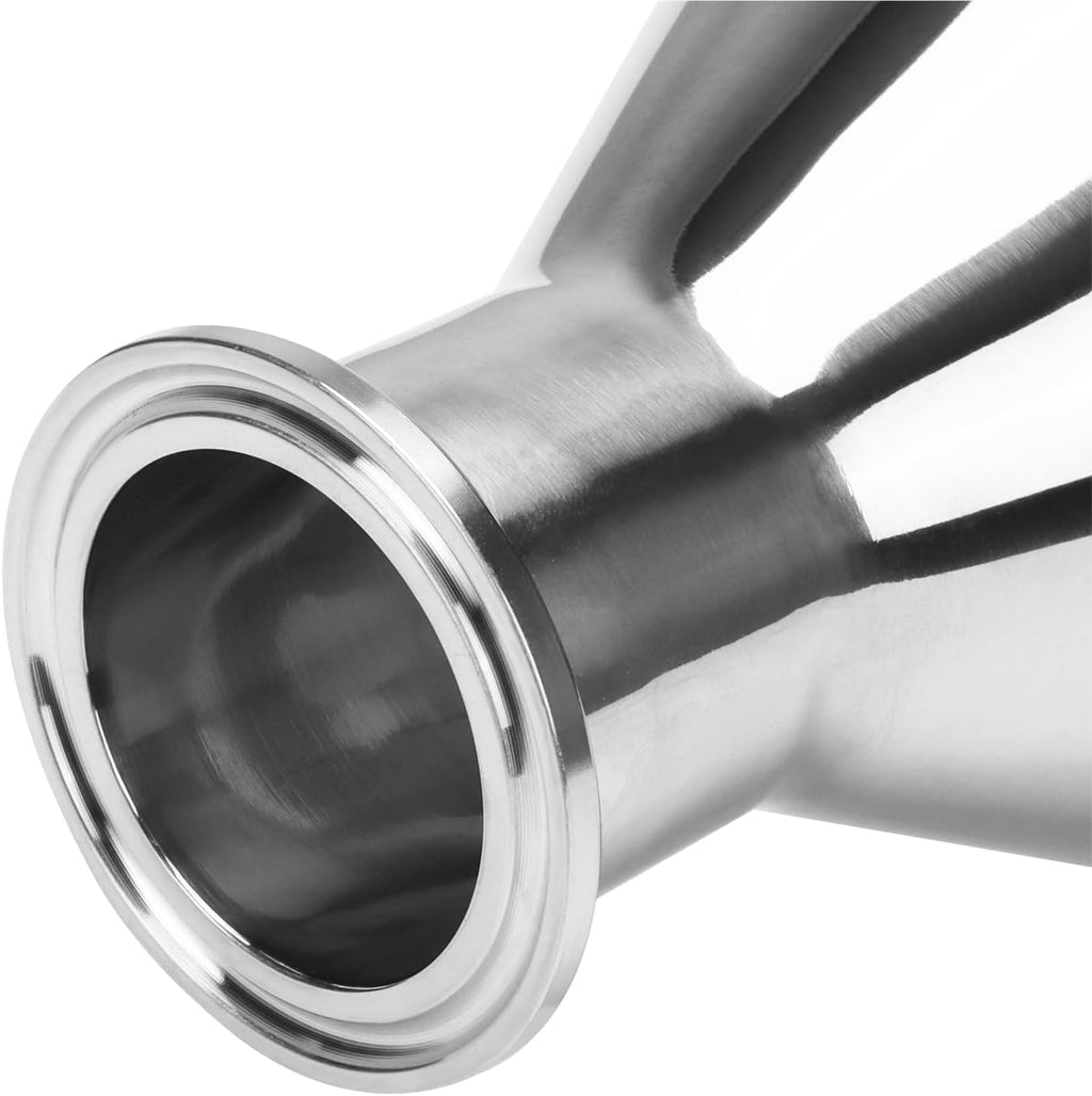 DERNORD Sanitary Fitting Reducer Fitting SUS304 Tri Clamp Ferrule Style 6' Tube OD to 1.5' Tube OD