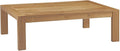 Modway Upland Teak Wood Outdoor Patio Coffee Table in Natural
