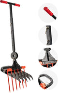 Broad Fork for Gardening - Portable and Ergonomic Broadfork Garden Tool Cultivator Tiller with 6+5 Sharp Tines - Heavy Duty Pitchfork, with Thickened Design