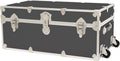 Rhino Trunk & Case Classic Camp & College Trunk with Wheels. 30'x17'x13', 1500+ lbs Capacity - Many Colors, Soft-Close Lid. Strong, USA Made Summer Camp Footlocker and Secure Dorm Storage Chest