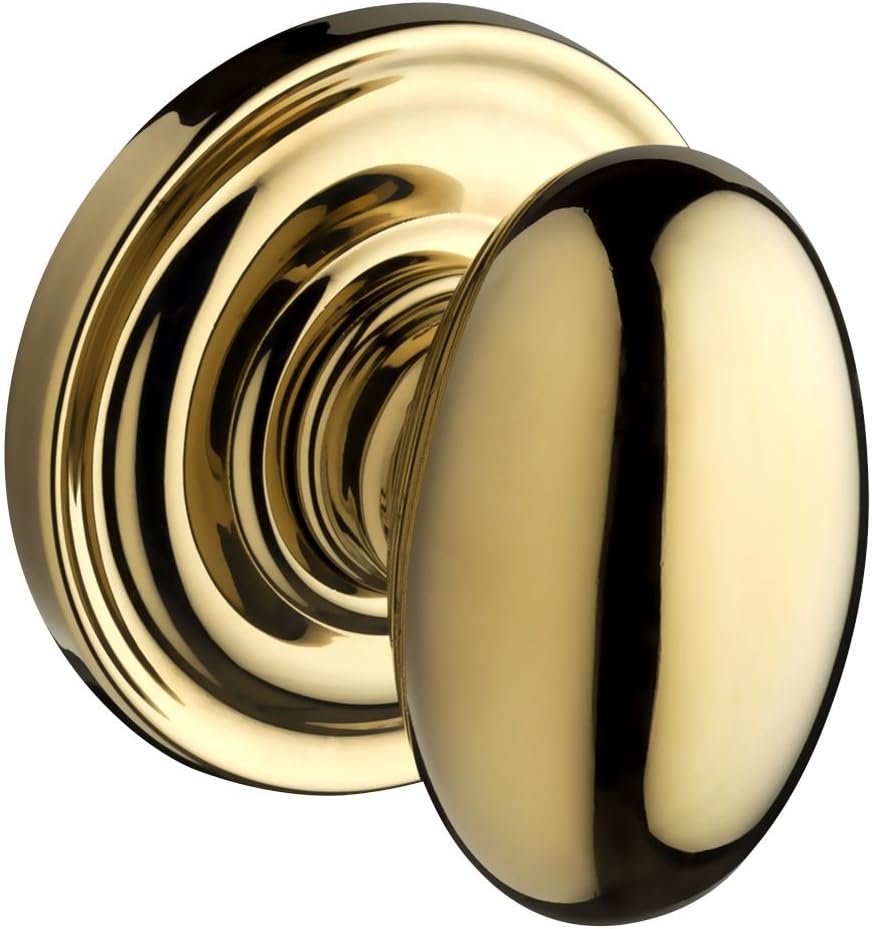Baldwin Reserve 9BR3530-019 Traditional Ellipse Privacy Knob in Polished Brass