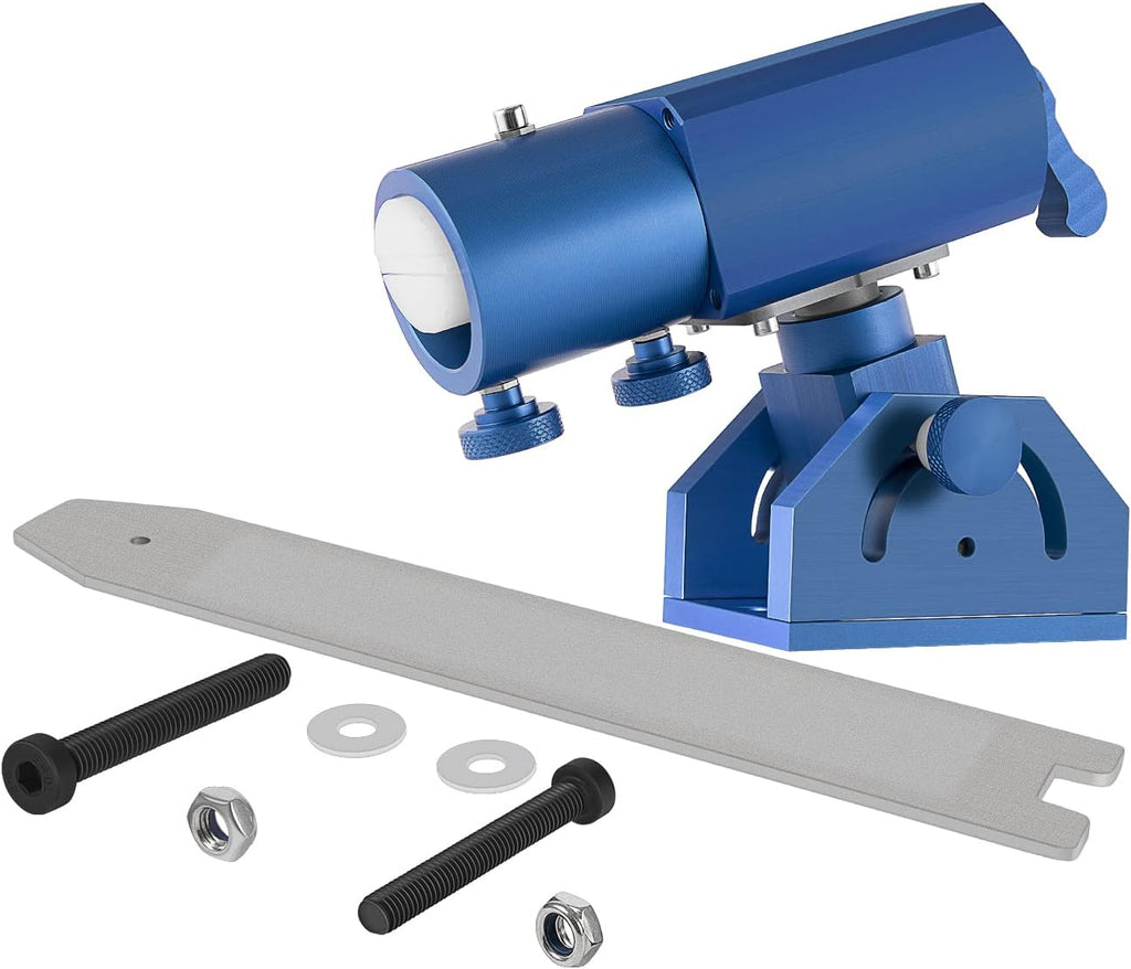 Sunluway-Three-Axis Blade Light Duty Workshop Knife Vise Tool, with 360-degree Swivel Base for Home or Industrial Craftsmen (Blue)