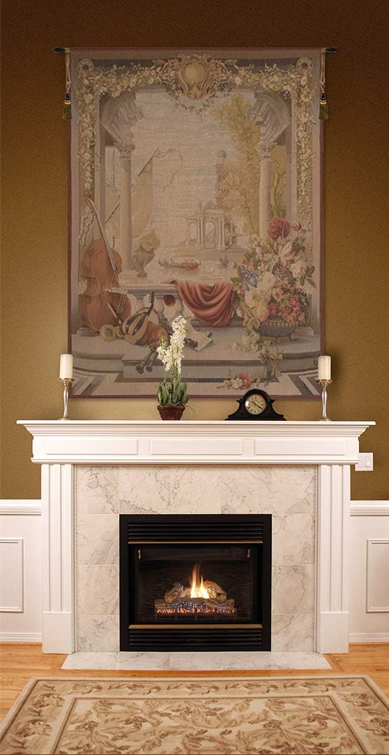 Charlotte Home Furnishings Inc. Port De Toscane French Tapestry Wall Hanging, 78 X 58 Inch, Viscose Cotton And Polyester Blend Wall Art, Woven In France, Perfect For Home Decor And Wall Decor