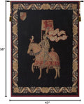 Charlotte Home Furnishings Inc. Le Chevalier Fond Uni French Tapestry Wall Hanging, 58 X 43 Inch, Viscose Cotton And Polyester Blend Wall Art, Woven In France, Perfect For Home Decor And Wall Decor