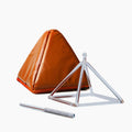 TOPFUND 9 inch Crystal Singing Pyramid with Synthetic Leather Carrying Case and Quartz Suede Mallet