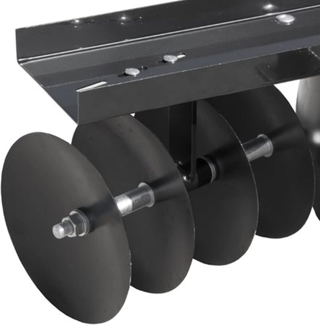 Field Tuff Steel Tow Behind Sleeve Hitch Garden Cultivator Soil Tiller Disc Harrow Tractor Attachment with 39 Inch Working Width, 11 Inch Discs, Black
