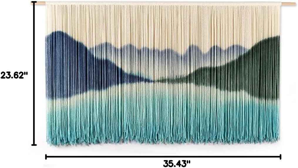 LXHELIVERY Wall Hanging Large Chic Woven Tapestry Art Cotton Rope Wall Decor Hand Weaves for Wall Art Handmade Decor Bedroom Living Room Apartment Backdrop (Color : Multi-Colored, Size : 90x60x90cm)