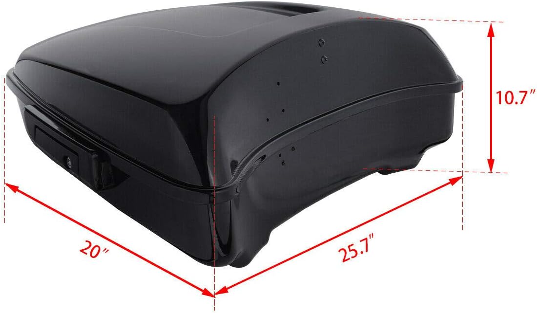 TCMT Chopped Black Lacthes Wrap Around Trunk Backrest Luggage Rack Fit For Harley 2014-2025 Touring CVO Road King Road Glide Street Glide Electra Glide Pack