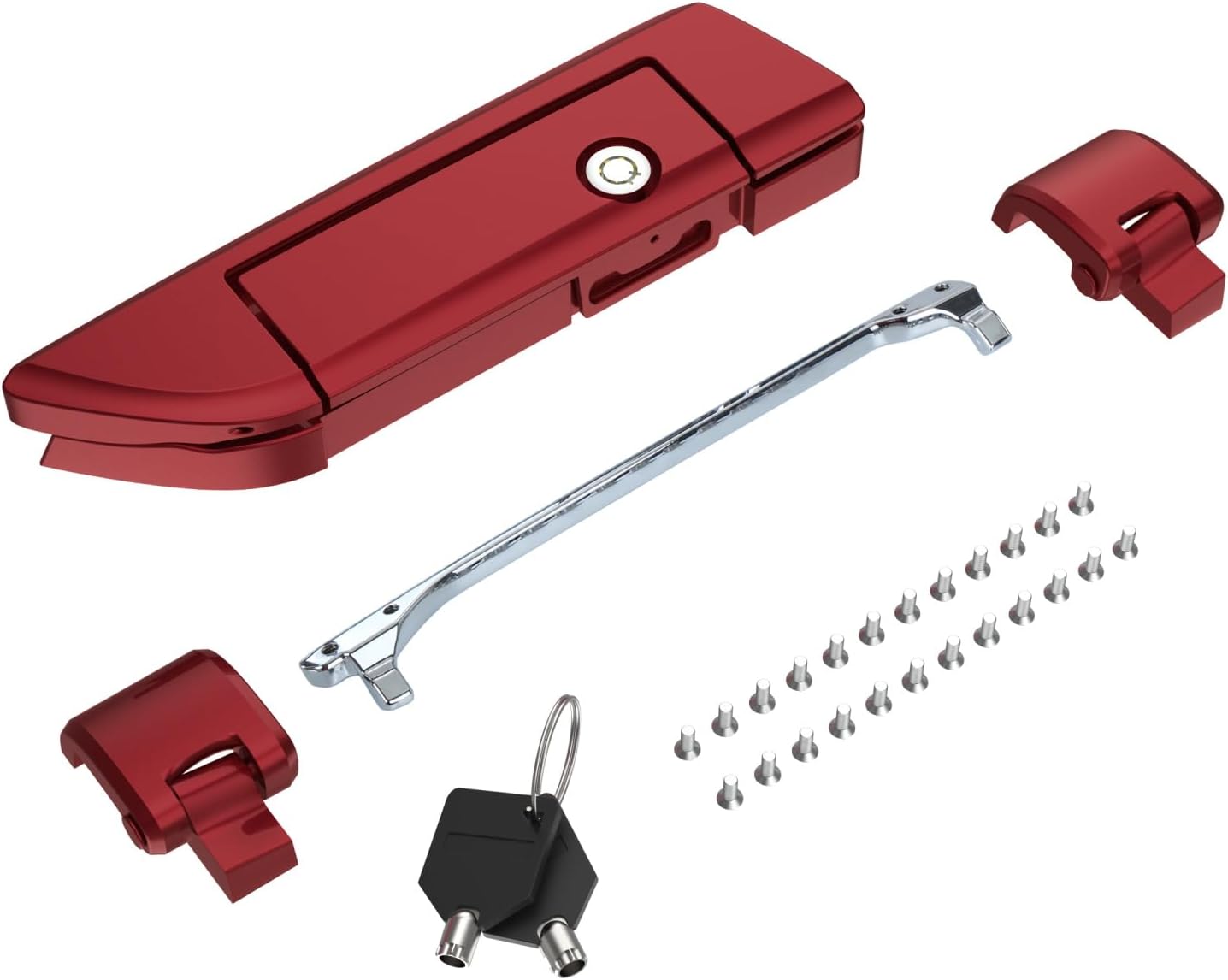 Tour Pack Latches for Harley,Tour Pack Trunk Lid Latch with Keys Fit for Harley Touring/Road King/Road Glide/Street Glide/Electra Glide/Ultra-Classic 2014+ Heirloom Red Fade