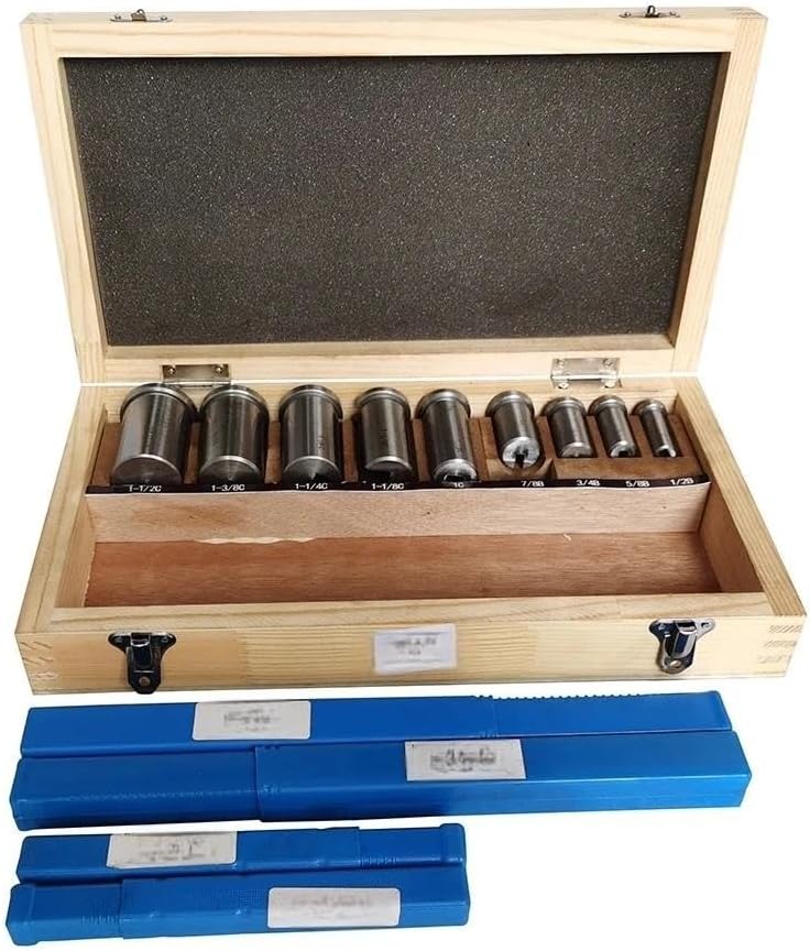 18pcs CNC Keyway Broaches Set Bushing Shim 1/2-1-1/2 Broaching Tool High Speed Steel Cutting Industrial Tools
