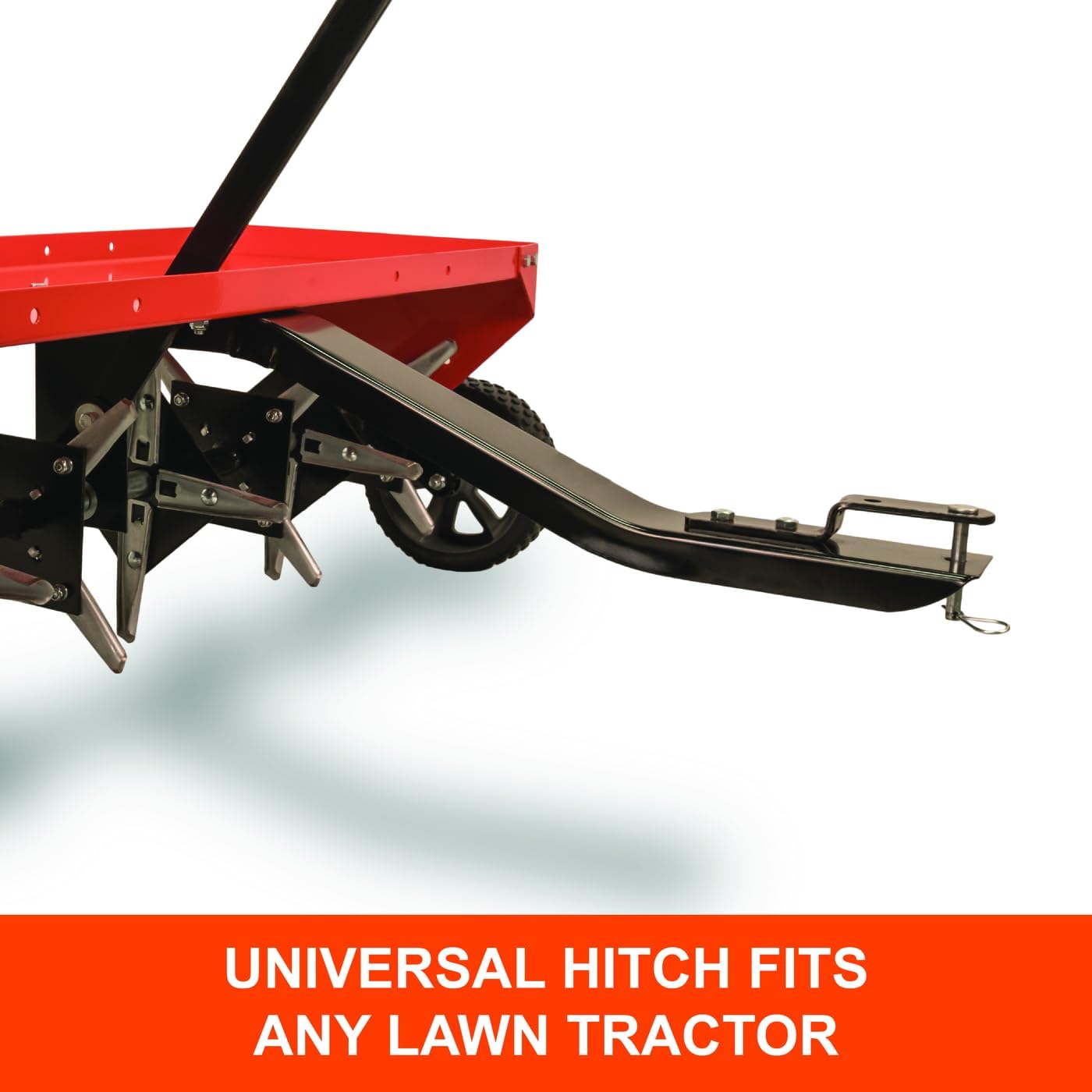 Agri-Fab 48 In Tow Behind Lawn Plug Aerator with 32 Galvanized Knives and Universal Hitch