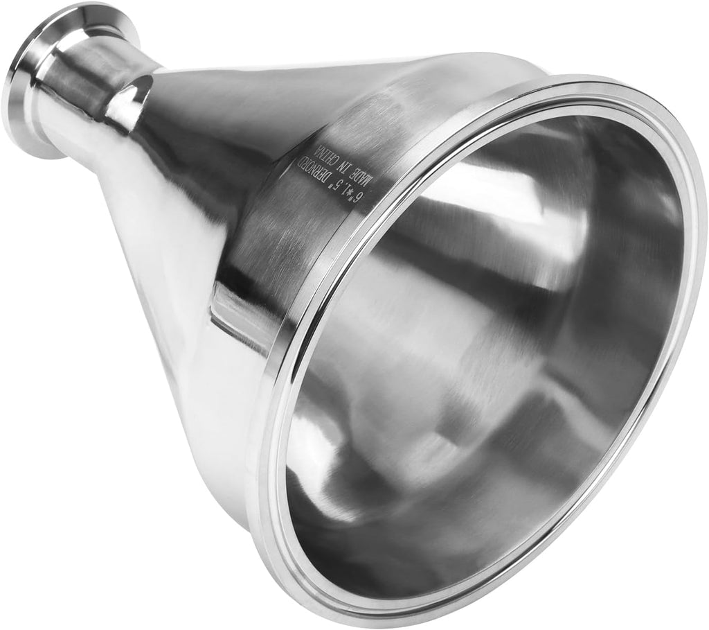 DERNORD Sanitary Fitting Reducer Fitting SUS304 Tri Clamp Ferrule Style 6' Tube OD to 1.5' Tube OD