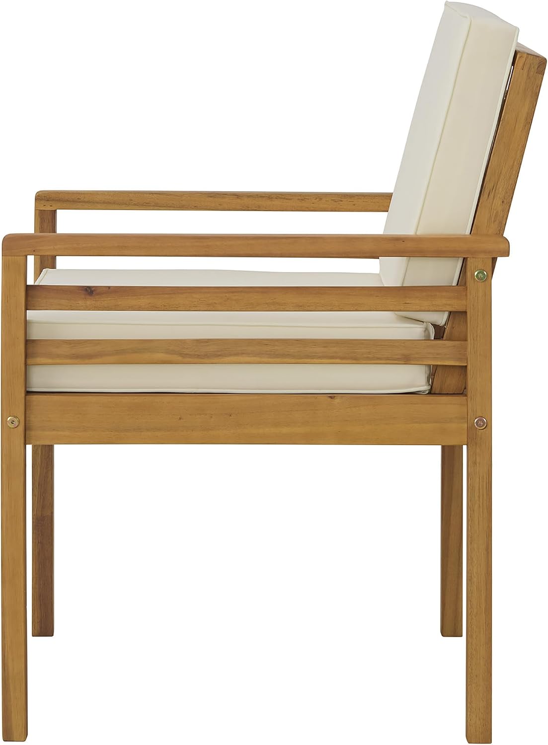 Alaterre Furniture, Okemo Outdoor Couch - Weather-Resistant 2-Person Loveseat with Acacia Wood Frame and Cushions - for Patio, Deck, Pool or Sunroom
