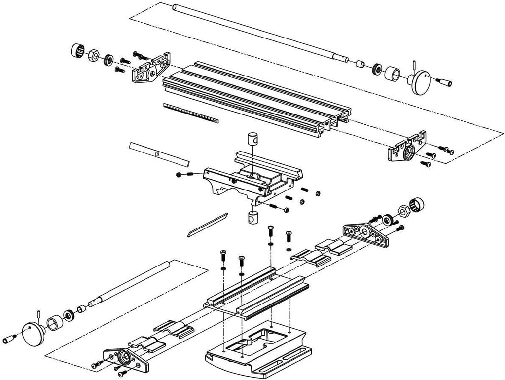 Mini Milling Machine Work Table Vise Portable Compound Bench X-Y 2 Axis Adjustive Cross Slide Table , for Bench Drill Press 13 inches-3.74' (330mm 95mm)
