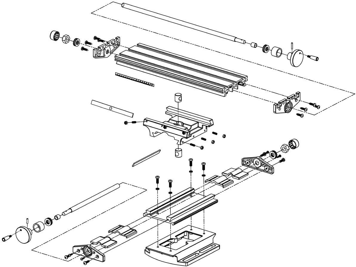 Mini Milling Machine Work Table Vise Portable Compound Bench X-Y 2 Axis Adjustive Cross Slide Table , for Bench Drill Press 13 inches-3.74' (330mm 95mm)