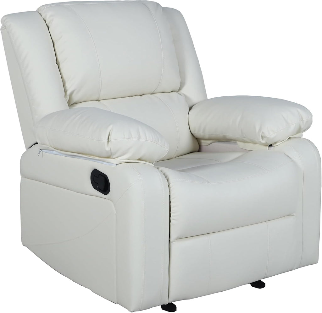 Flash Furniture Harmony Series Cream LeatherSoft Recliner