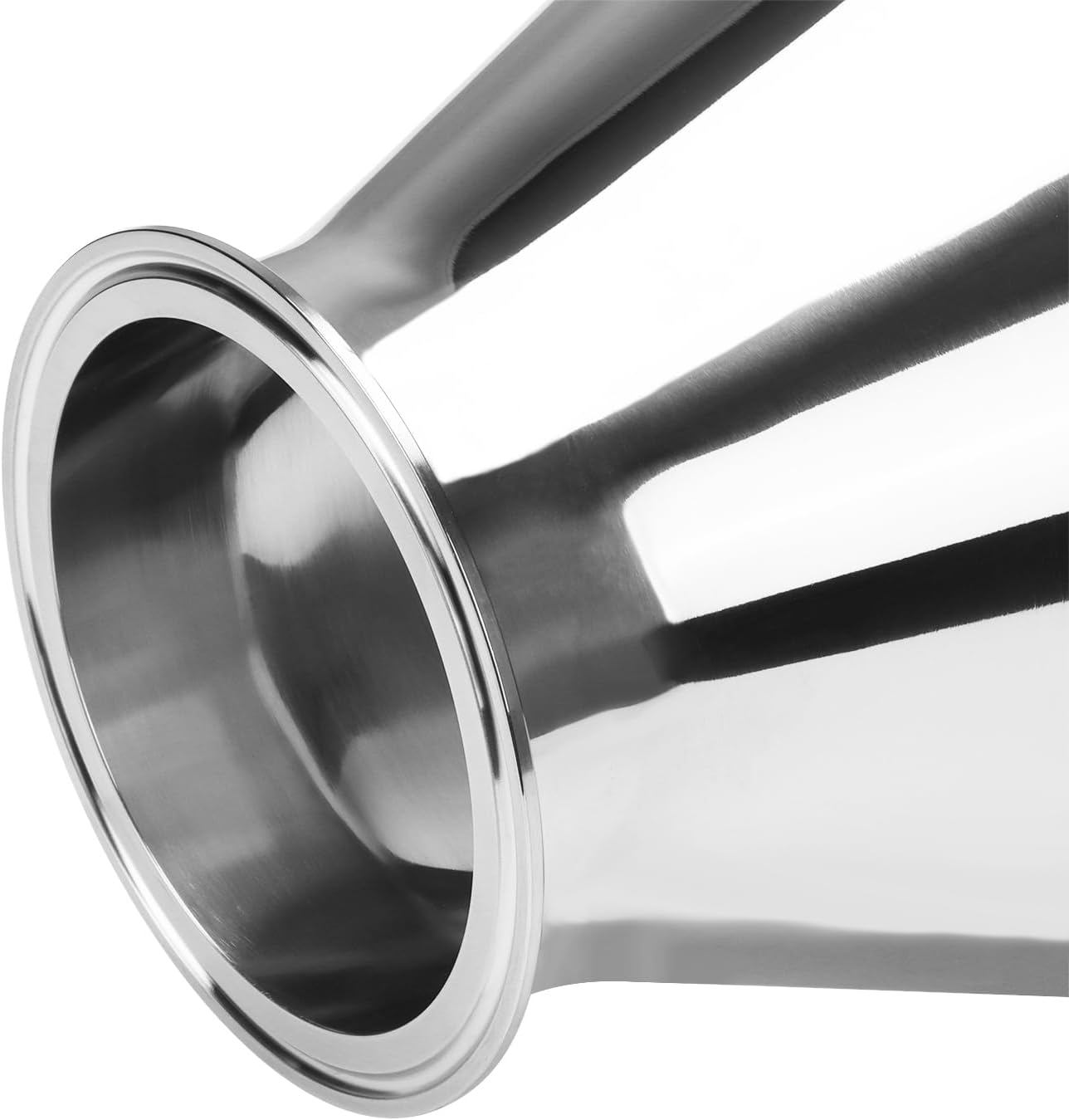 DERNORD Sanitary Fitting Reducer Fitting SUS304 Tri Clamp Ferrule Style 8' Tube OD to 4' Tube OD
