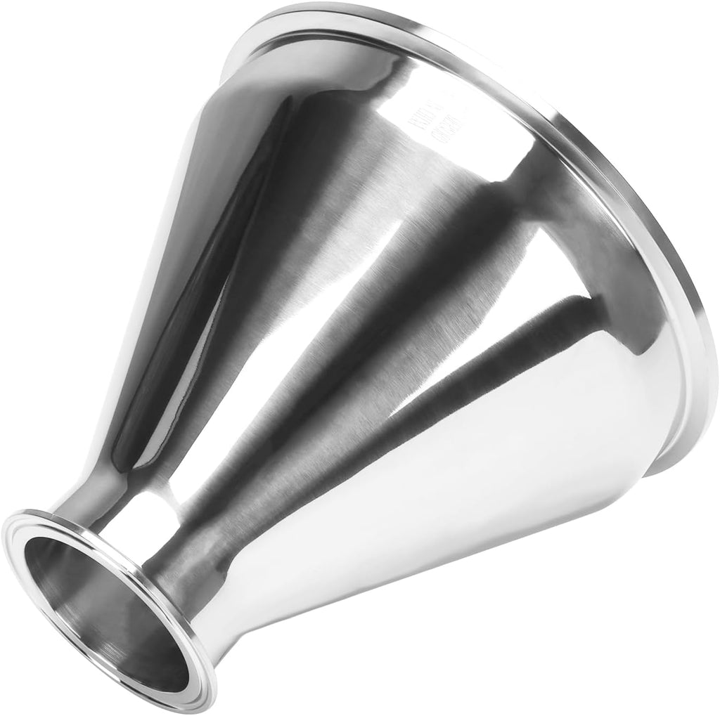 DERNORD Sanitary Fitting Reducer Fitting SUS304 Tri Clamp Ferrule Style 8' Tube OD to 3' Tube OD