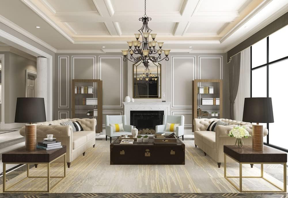 Maxim Lighting Symphony 2-Light Flush Mount Ceiling Light | Oil Rubbed Bronze Finish | Screen Amber Glass Shade | Mediterranean Flush Mount for Hallways and Bedrooms | 11240SAOI