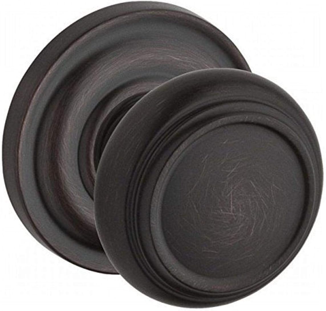 Baldwin PSTRATRR112 Reserve Passage Traditional with Traditional Round Rose in Aged Bronze Finish