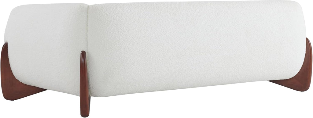 Christopher Knight Home 82 Inches Sofa Couch, Cozy 3-Seater, Boucle Fabric, Wood Frame, Beige