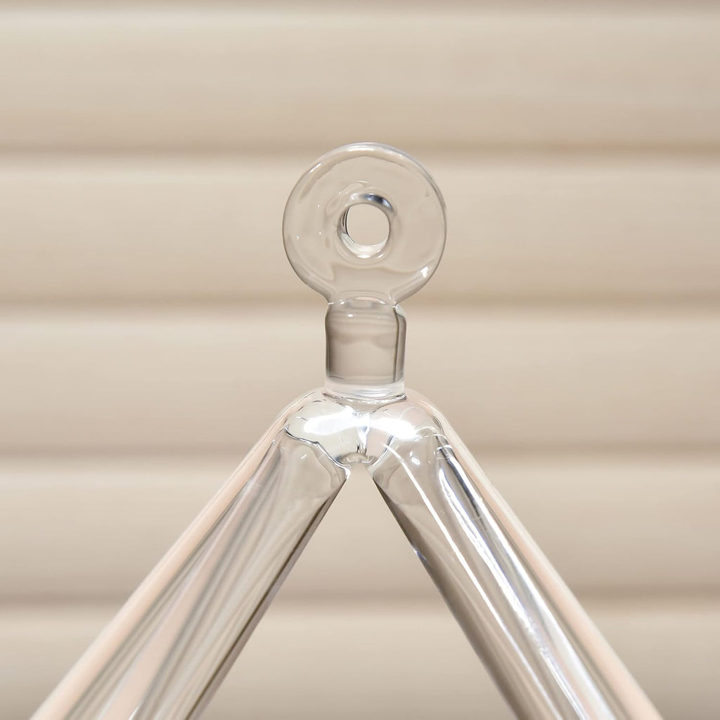 TOPFUND 16 inch Crystal Singing Pyramid with Synthetic Leather Carrying Case and Quartz Suede Mallet