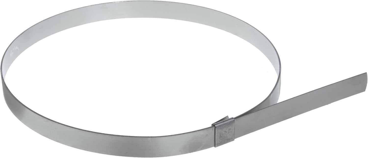 BAND-IT CP32S9 5/8' Wide x 0.025' Thick 8' Diameter, 201 Stainless Steel Center Punch Clamp (25 Per Box)