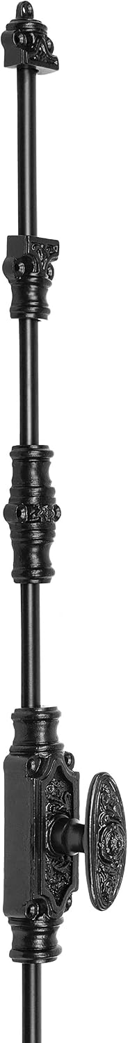 A29 Hardware 9 Feet Iron Cremone Bolt for Doors, Black Powder Coat Finish