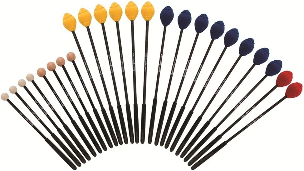 Basic Beat Orff Mallet 12-Pack - Diverse Set with Glockenspiel & Xylophone/Metallophone Mallets - Designed by Educators & Therapists