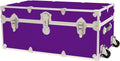 Rhino Trunk & Case Classic Camp & College Trunk with Wheels. 30'x17'x13', 1500+ lbs Capacity - Many Colors, Soft-Close Lid. Strong, USA Made Summer Camp Footlocker and Secure Dorm Storage Chest